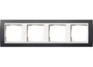Gira 0214328 4-way cover frame for pure white Gira Event Anthracite