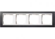 Gira 0214328 4-way cover frame for pure white Gira Event Anthracite