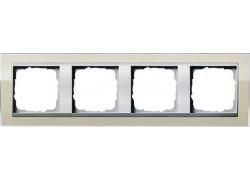 Gira 0214776 4-way cover frame for color aluminum Gira Event Clear Sand