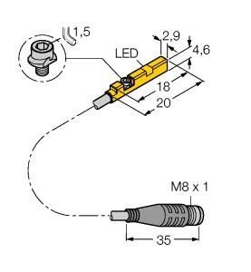 Turck 4685831 BIM-UNR-AP6X-0.3-PSG3S magnetic field sensor