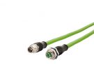 METZ CONNECT M12 B-M12 S8-pin X-coded ger-ger 1m connecting cable, 142M2X12010