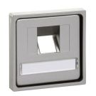 ELSO ELG3665011 Central plate for 1xRJ45 JOY stainless steel effect