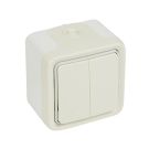 Legrand 069765 rocker switch double 2-way damper AP Plexo I, (white)