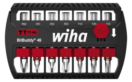 Wiha 42116 SB7946TY903 Bit Set BitBuddy® TY-Bit 49 mm