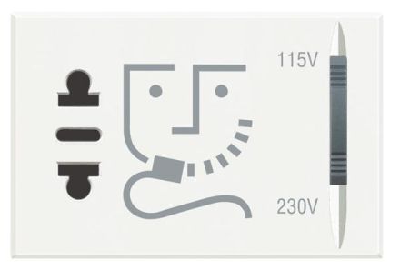 Bticino HD4177 Shaver Socket White
