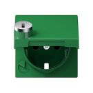 Jung A1520KLSLPLGN central plate for SCHUKO® socket inserts, hinged lid, thermoplastic, series A, green (for SV)