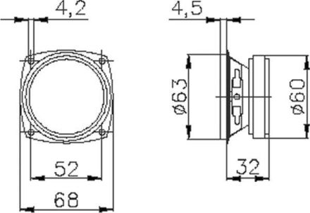 WHD 131-066-00-202-01 B 66 BB-8 loudspeaker chassis