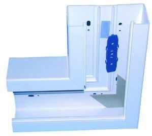PROTEC.class 05101325 Cable duct BR-flat angle PBRFW 130 130mm cream white