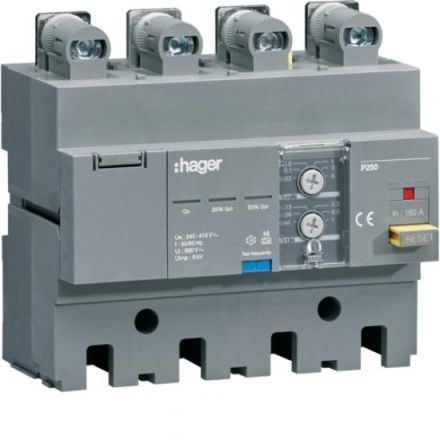Hager HBT160H P250 4P 160A Idn 30 mA to 6A FI-Block