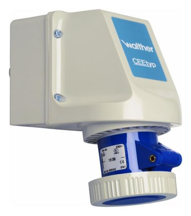 Walther 119306 16A 3P 230V 6h IP67 wall socket