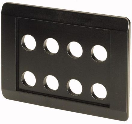 Eaton E8-SW built-in panel, black, 8 mounting positions, 065212
