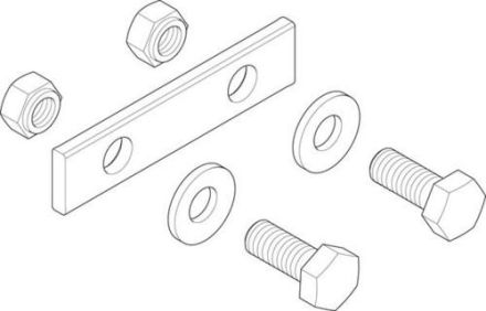 ABN 1-pole 320A 20x5mm NE/NP busbar cabinet connector set (XSV5213)