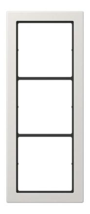 Jung FD983LG frame, 3-way, FLAT DESIGN, light grey