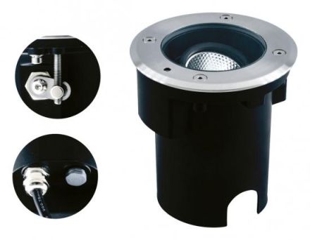 EVN PC67107002 IP67 100-240V 7W 3000K 373lm round EDS LED recessed floor spotlight LB20