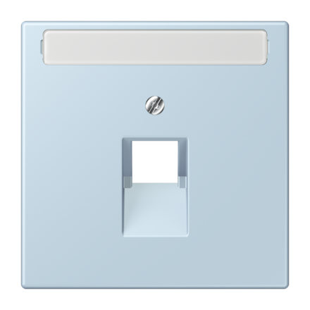 Jung LC969-1NAUA208 cover for IAE/UAE connection boxes 1 x 8-pin, with label field, thermoplastic painted, LS series, outremerclair ( LC320 )