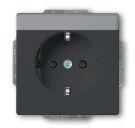 Busch-Jaeger 20 EUCNB-81 SCHUKO® socket insert, with label field anthracite