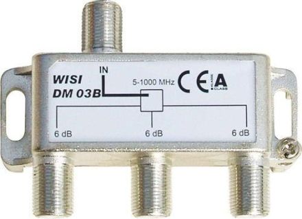 WISI DM-03B 3-way BK distributor, 6dB