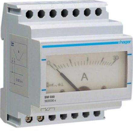 Hager SM030 AMPERMETER ANALOGUE 0-30A