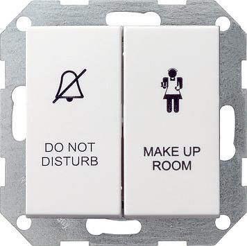 Gira 110427 rocker switch hotel status display System 55 pure white matt