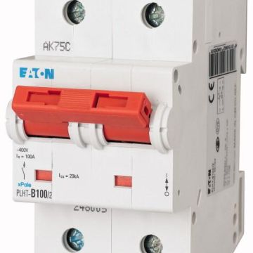 Eaton PLHT-B100/2 miniature circuit breaker, 100A, 2p, B-Char, 248005