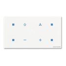 BUSCH-JAEGER TBR/U4.8.11-CG KNX push button sensor Standard tacteo | 4-way, RTR, horizontal | white glass | 86x157 mm