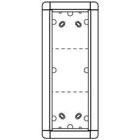Ritto 1883320 surface-mounted frame 3 module slots, silver
