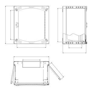 Schneider Electric NSYOPB6U5F wall mount 6HE W600 D500 fixed 19' door R7035 housing