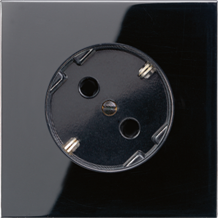 Jung LS520-45SW SCHUKO® socket 45°, 16 A 250 V ~, Duroplast, LS series, black