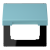 Jung LC990BFKL213 hinged cover with return spring, thermoplastic painted, LS series, medium cerulean ( LC32032 )