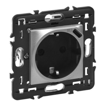 Legrand 079371L Mosaic USB-C alu socket SCHUKO