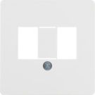 Berker 145809 Central plate with TAE cut-out polar white, glossy Central plate system