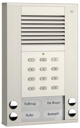 TCS ASE51040-0010 ASE51040 4 buttons AP silver code lock audio outdoor station ASD