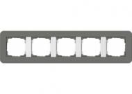 Gira 0215413 cover frame 5f Gira E3 dark grey/pure white