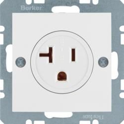 Berker 41681909 socket with protective contact 'USA/CANADA'NEMA 5-20 R polar white matt Berker S.1