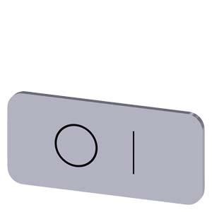 Siemens 3SU1900-0AC81-0QG0 label plate 12.5x27 OI