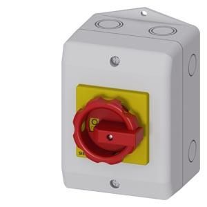 Siemens 3LD2064-0TB53 main/emergency stop switch 3-pole 1N-+ 1PE terminal