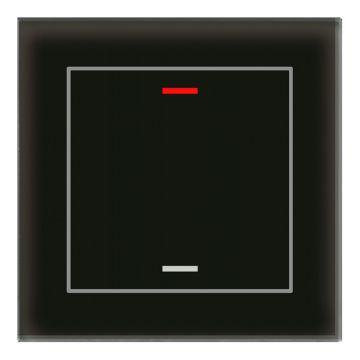 MDT BE-GTL10S.01S KNX glass button II Light | 1-way, neutral | glass black/black