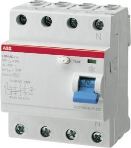 ABB Stotz-Kontakt F204 A-63/0.5, residual current device 4P, type A, 63A, 500mA, 2CSF204101R4630