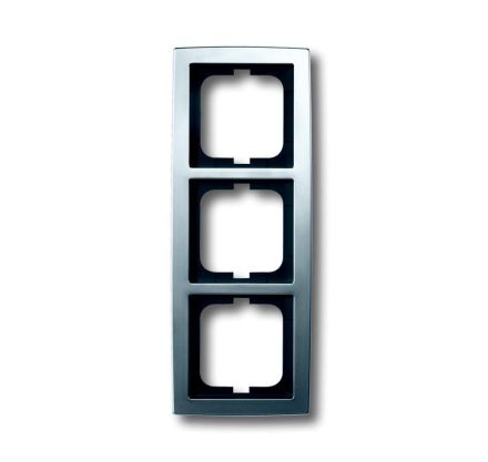 Busch-Jaeger 1723-80 cover frame, 3-way frame chrome matt