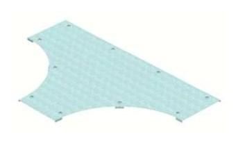 OBO Bettermann WDTRL 200 DD wide span system cover T-branch piece, 6231667