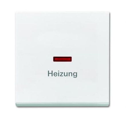 Busch-Jaeger 2102 H-34 rocker switch, with print 'Heating' alpine white