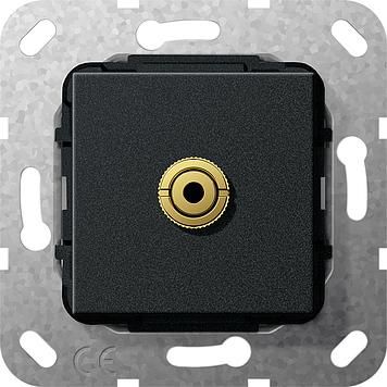 Gira 564910 mini jack 3.5mm gender changer insert black matt