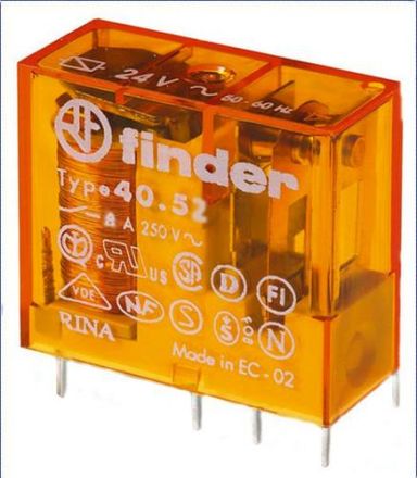 Finder 40.52.8.012.0000 Plug-in/print relay 12VAC