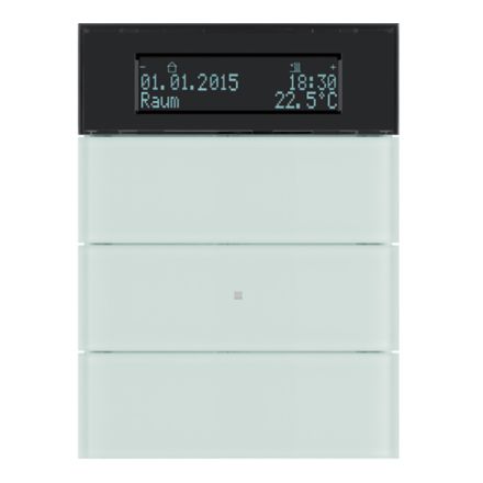 BERKER 75663590 KNX temperature controller B.IQ | 3-fold | glass polar white
