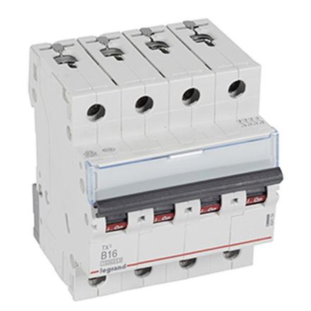 Legrand 404154 Circuit breaker TX3 B16A 4P 10KA 4M