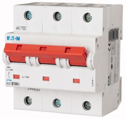 Eaton PLHT-B100/3 miniature circuit breaker, 100A, 3p, B-Char, 248031
