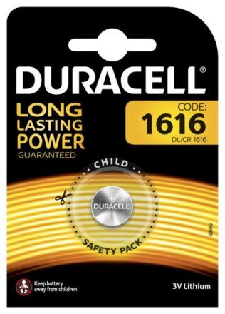 Hückmann 101661 Duracell CR1616 Lithium 3V/45mAh lithium button cell