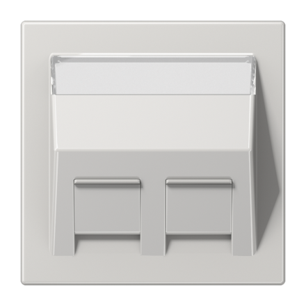 Jung LS569-30BFPLLG cover for mounting adapter 30° 2-way, with label field, thermoplastic, LS series, light grey