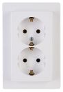 Kopp 941102063 without BS 2-way PAR arctic white SCHUKO socket