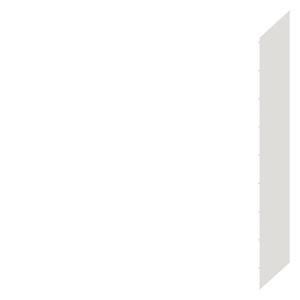 Siemens 8MF1000-2UW63-1C side panel SIVACON flat IP40 2000x1000mm RAL7035